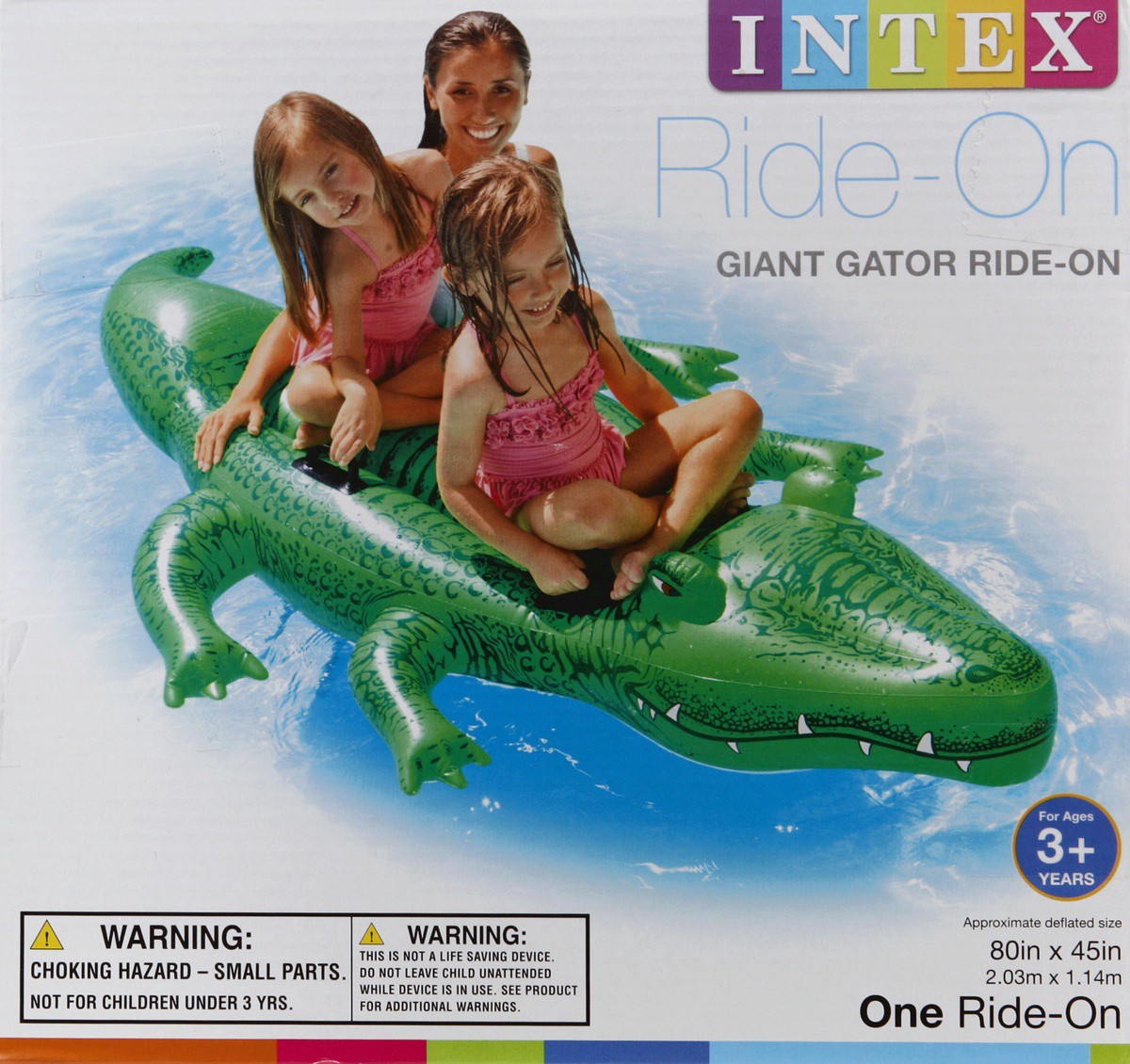 slide 3 of 7, Intex Giant Gator Ride-On, 1 ct