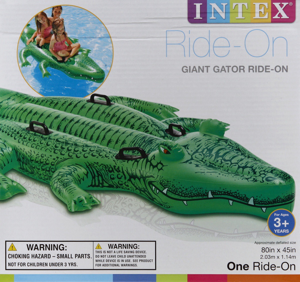 slide 4 of 7, Intex Giant Gator Ride-On, 1 ct