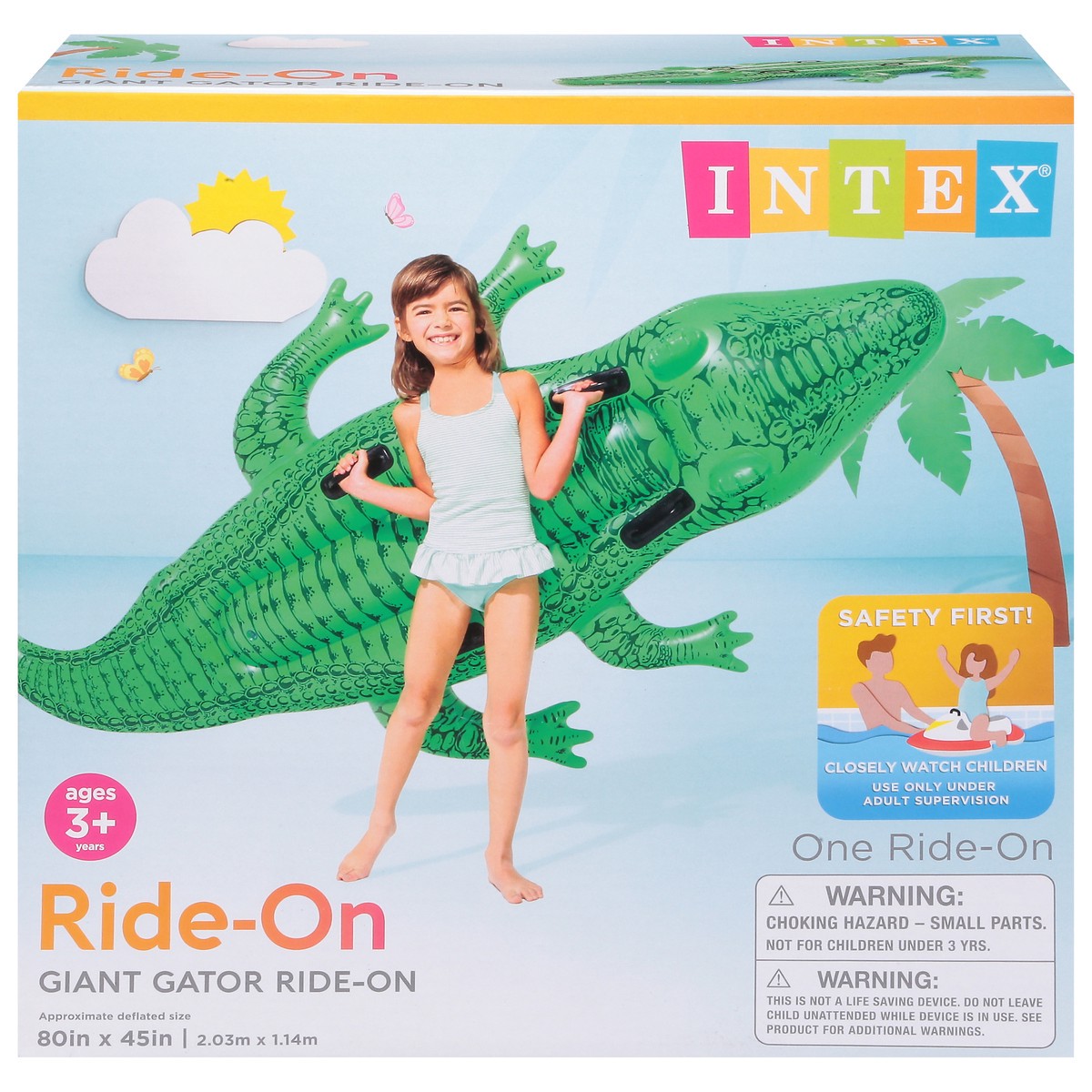 slide 1 of 7, Intex Giant Gator Ride-On, 1 ct