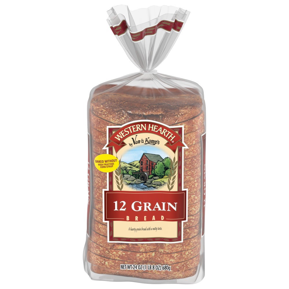 slide 2 of 2, Western Hearth 12 Grain Sliced Bread, 24 oz