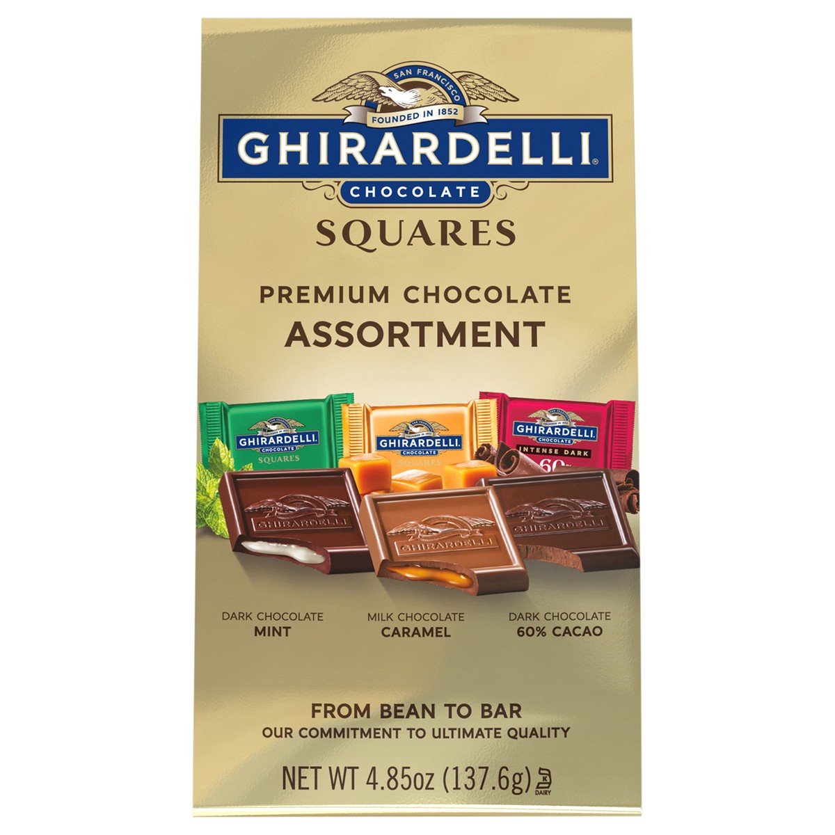 slide 1 of 1, GHIRARDELLI Premium Assorted Chocolate Squares, 4.85 Oz, 4.85 oz