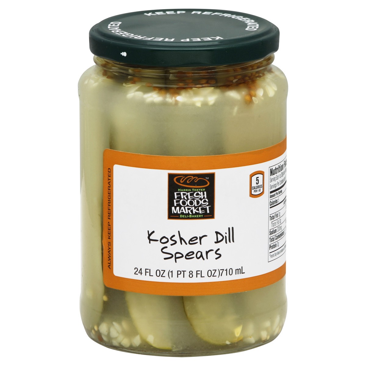 slide 2 of 3, Harris Teeter Fresh Foods Market Pickles - Kosher Dill Spears, 24 oz