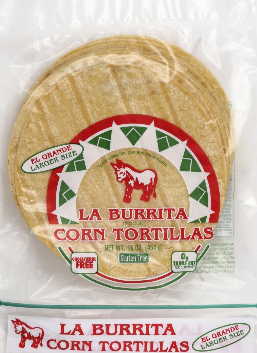 slide 5 of 5, La Burrita Tortillas 12 ea, 12 ct