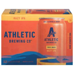 Athletic Brewing Free Wave Hazy IPA - 12 Pack 12 fl oz Cans