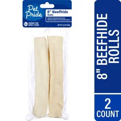 Pet Pride 8 Inch Beefhide Roll Chews Adult Dog Treats