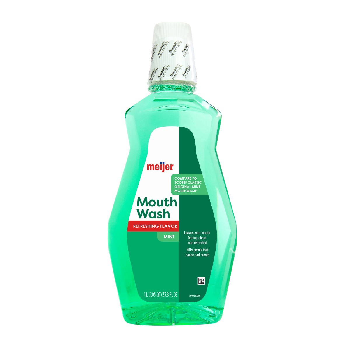 slide 1 of 5, Meijer Anticavity Oral Rinse, Refreshing Mint, 33.8 oz