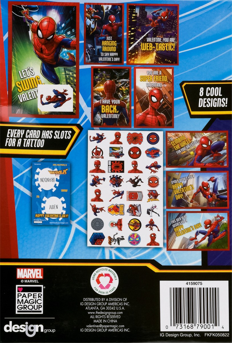 slide 2 of 9, IG Design Group Valentine Cards Tattoo Spiderman, 1 ct