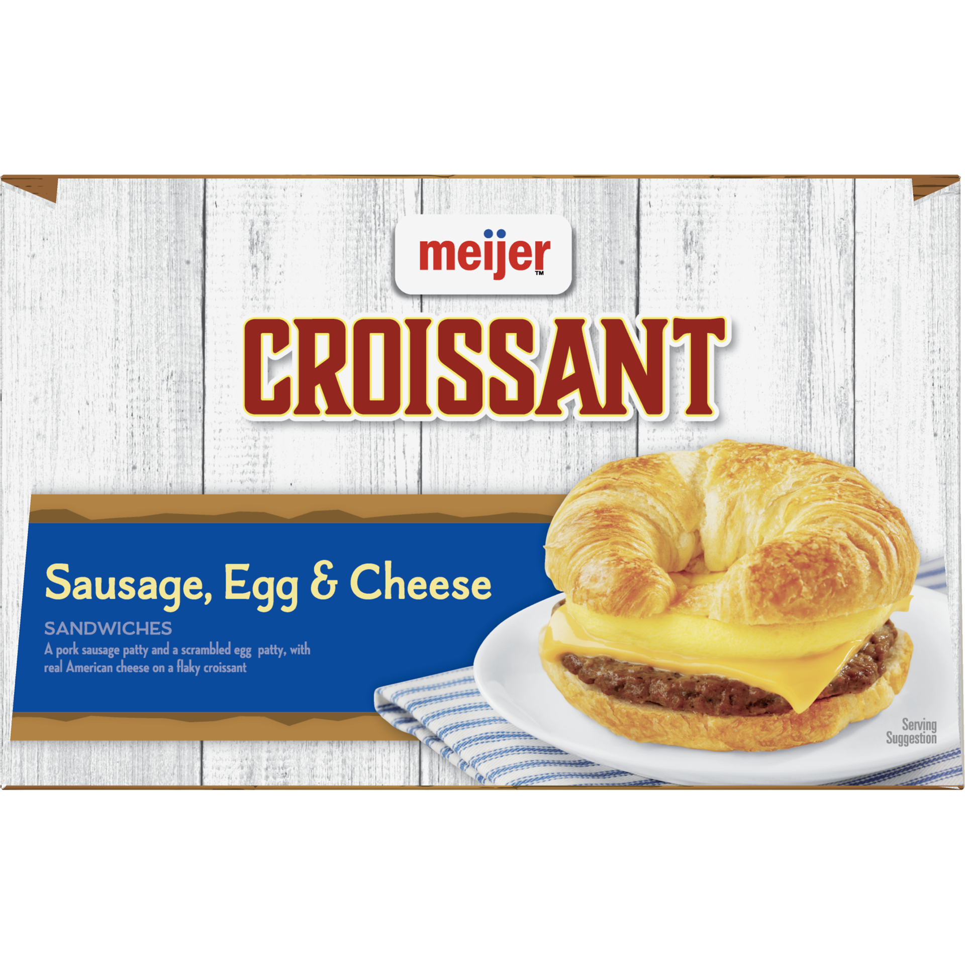 slide 3 of 5, MEIJER Fully Cooked Sausage, Egg & Cheese Sandwiches, 1.02 kg