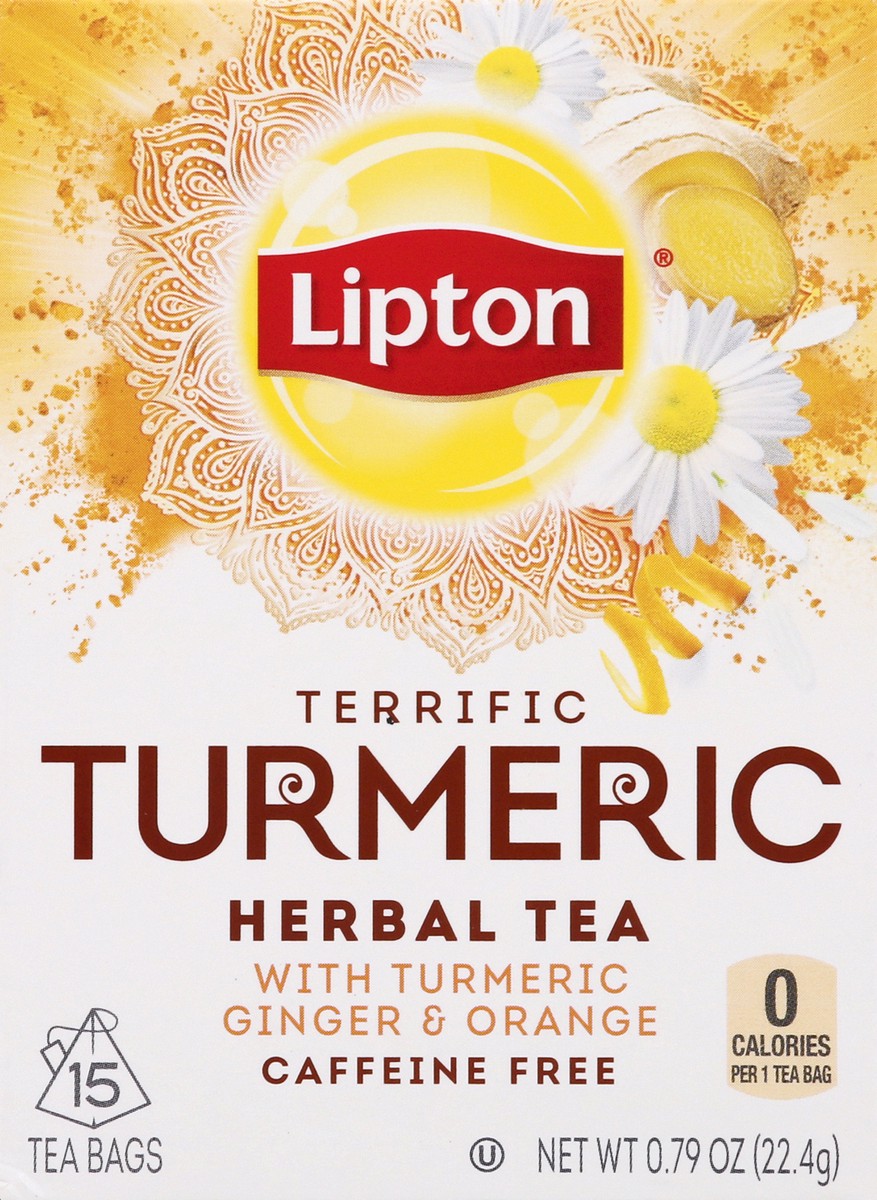 slide 6 of 9, Lipton Turmeric Tea Bags, 15 ct