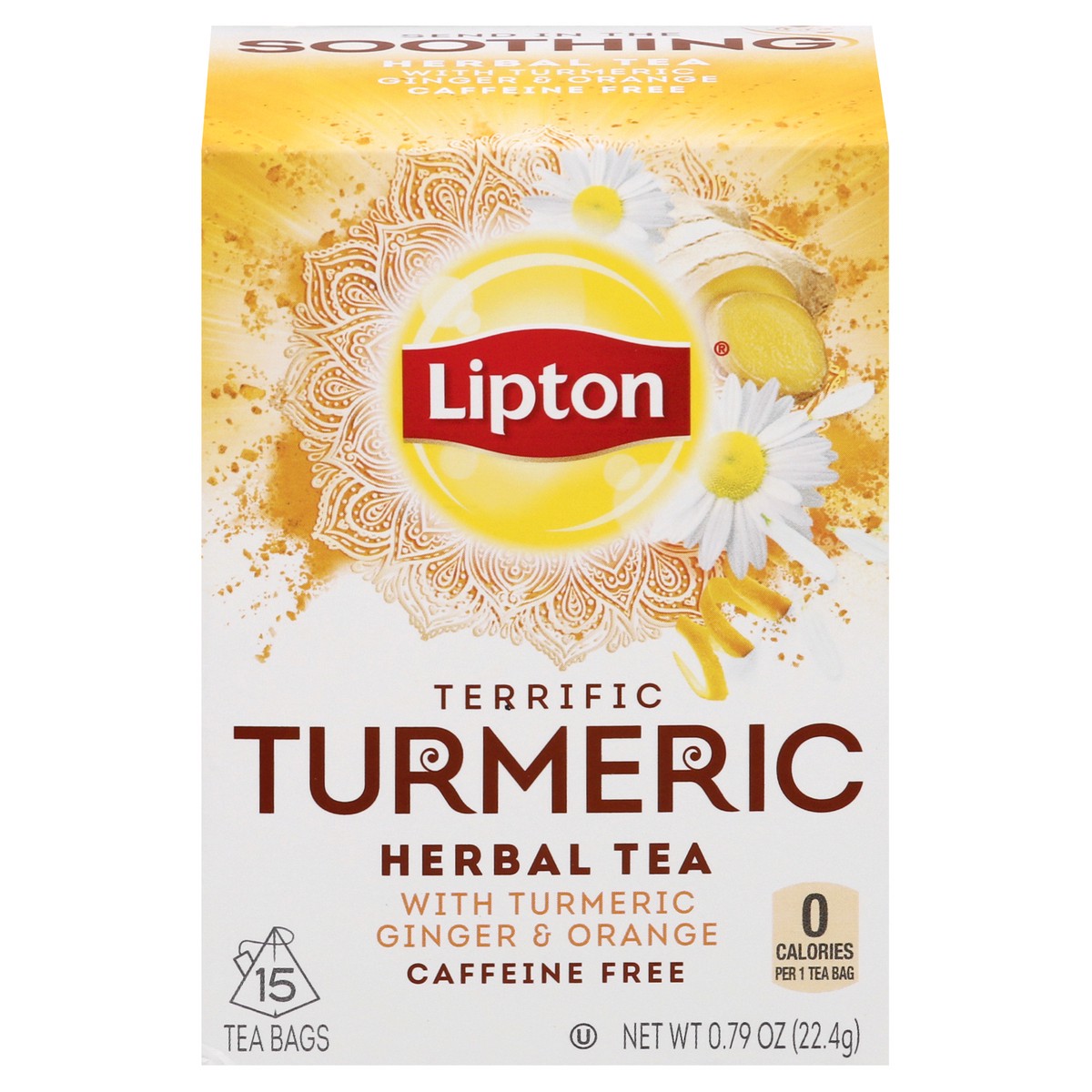 slide 1 of 9, Lipton Turmeric Tea Bags, 15 ct