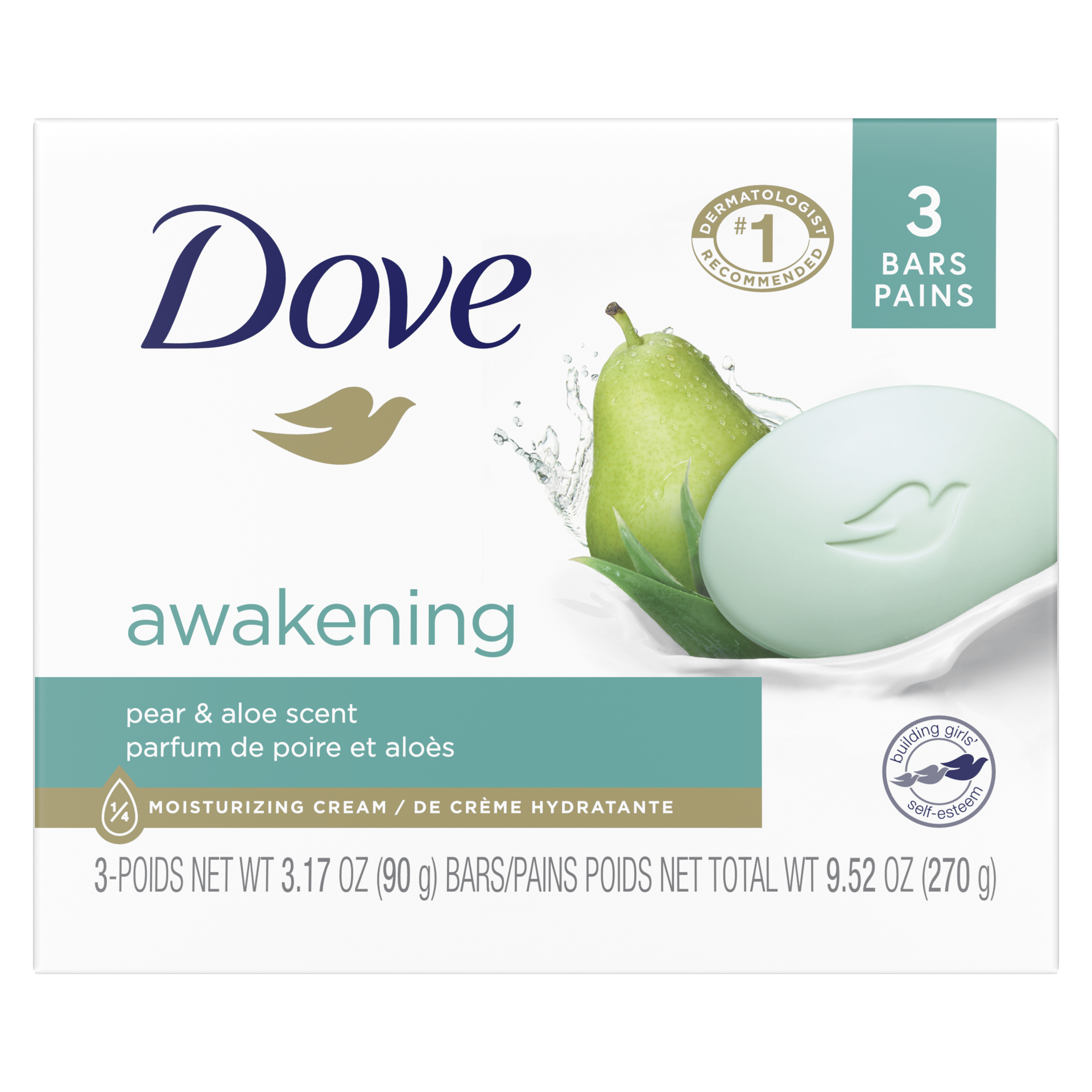 slide 7 of 7, Dove Beauty Bar Gentle Skin Cleanser Awakening, 3.75 oz, 3 Bars , 3.75 oz