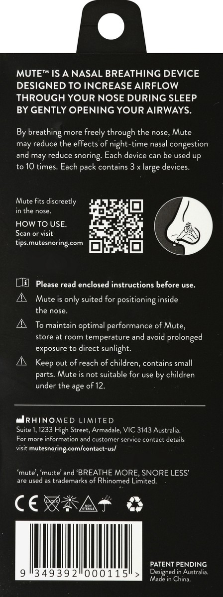 slide 4 of 6, Mute Nasal Device Large 3 Pack, 3 ct