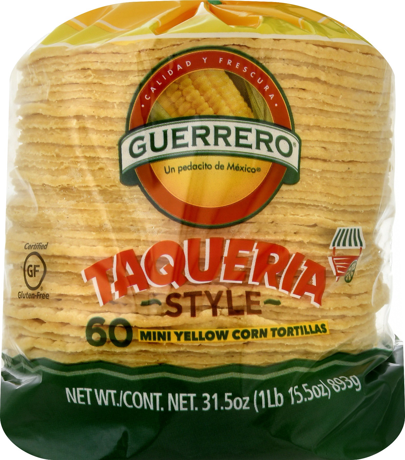 slide 1 of 1, Guerrero Taqueria Style Yellow Corn Tortillas, 60 ct