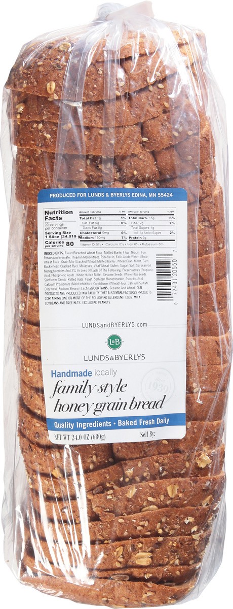 slide 6 of 9, Lunds & Byerlys Family Style Honey Grain Bread 24.0 oz, 24 oz