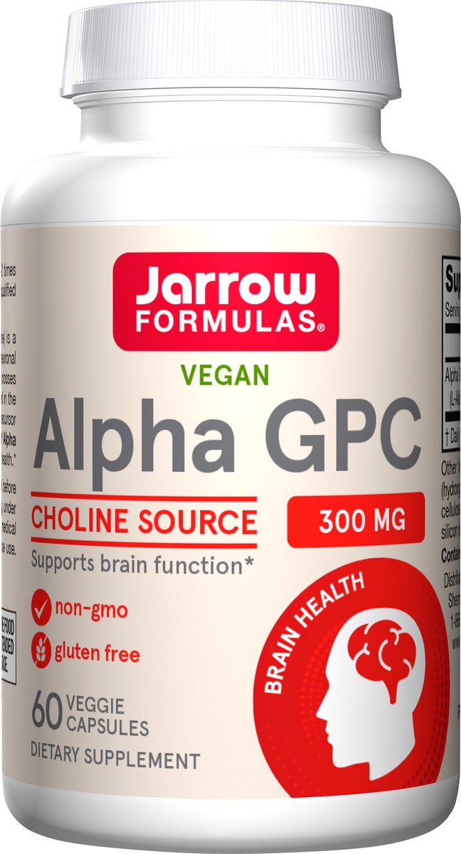slide 4 of 4, Jarrow Formulas Alpha GPC 300 mg - 60 Veggie Capsules - Supports Brain Function - Up to 60 Servings, 60 ct
