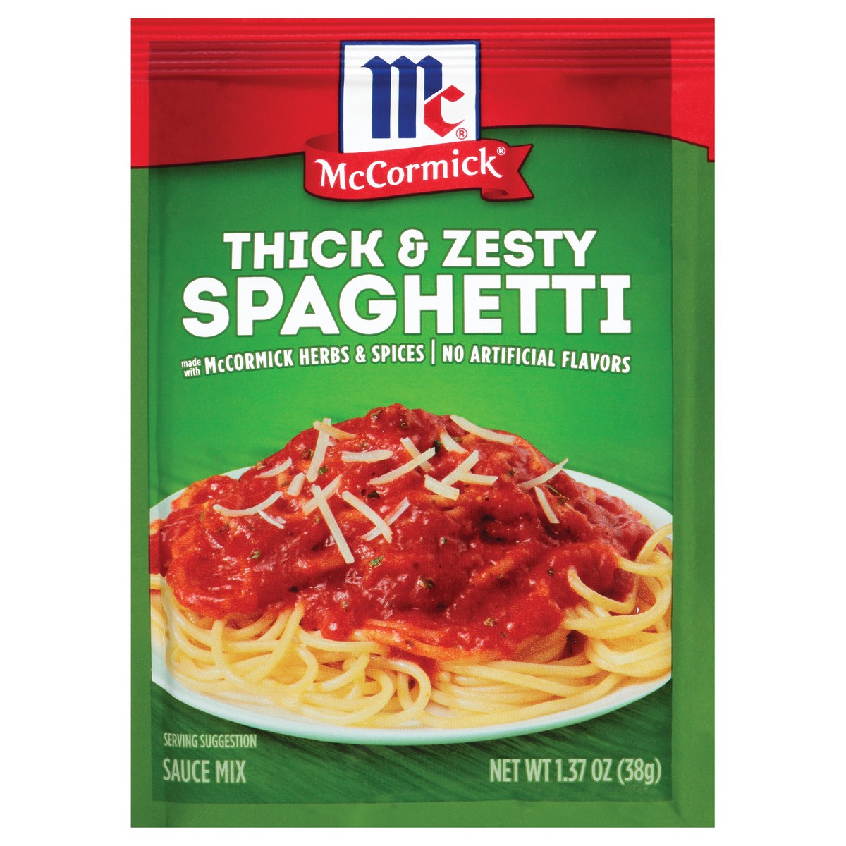 slide 1 of 9, McCormick Spaghetti Sauce Mix - Thick & Zesty, 1.37 oz, 1.37 oz