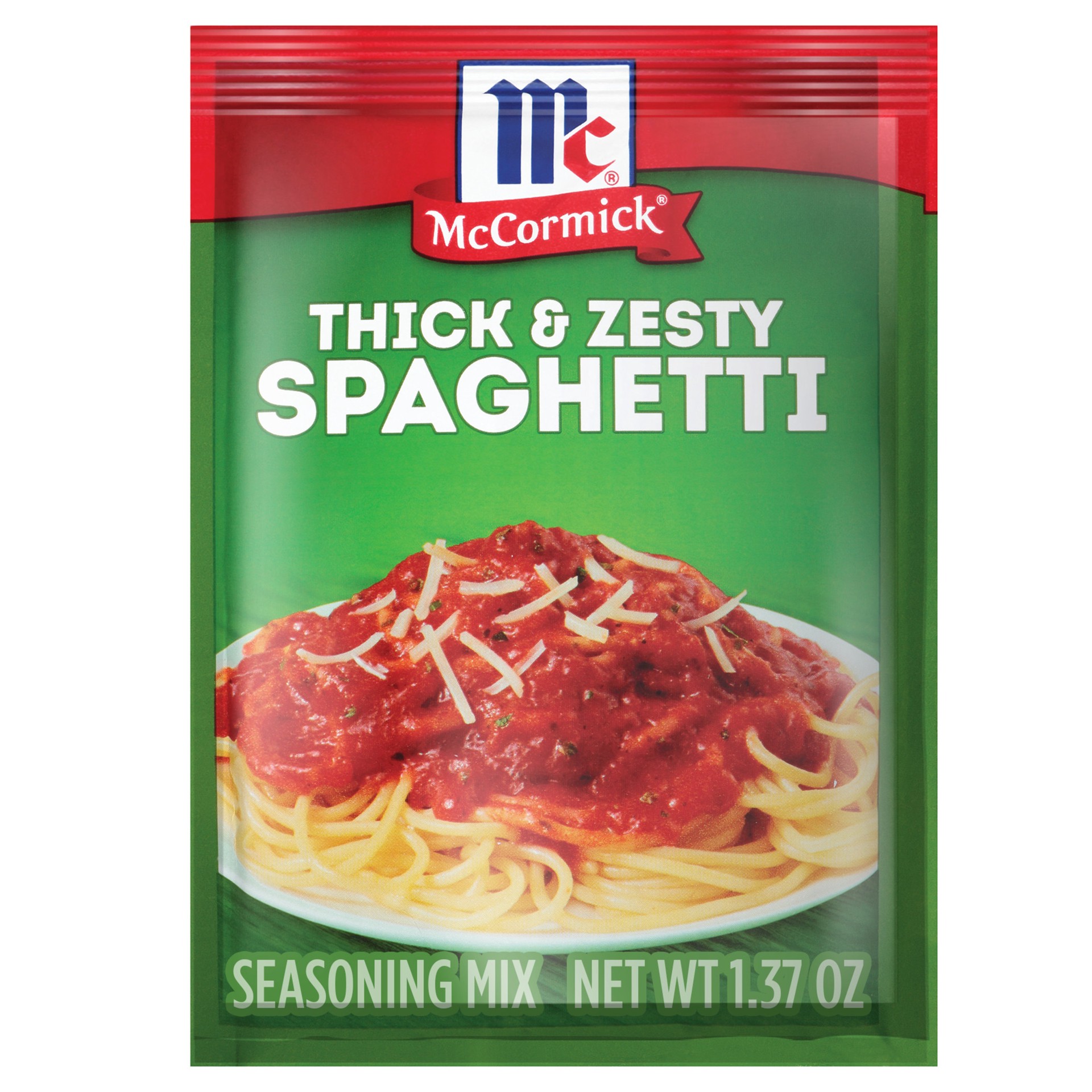 slide 1 of 9, McCormick Spaghetti Sauce Mix - Thick & Zesty, 1.37 oz