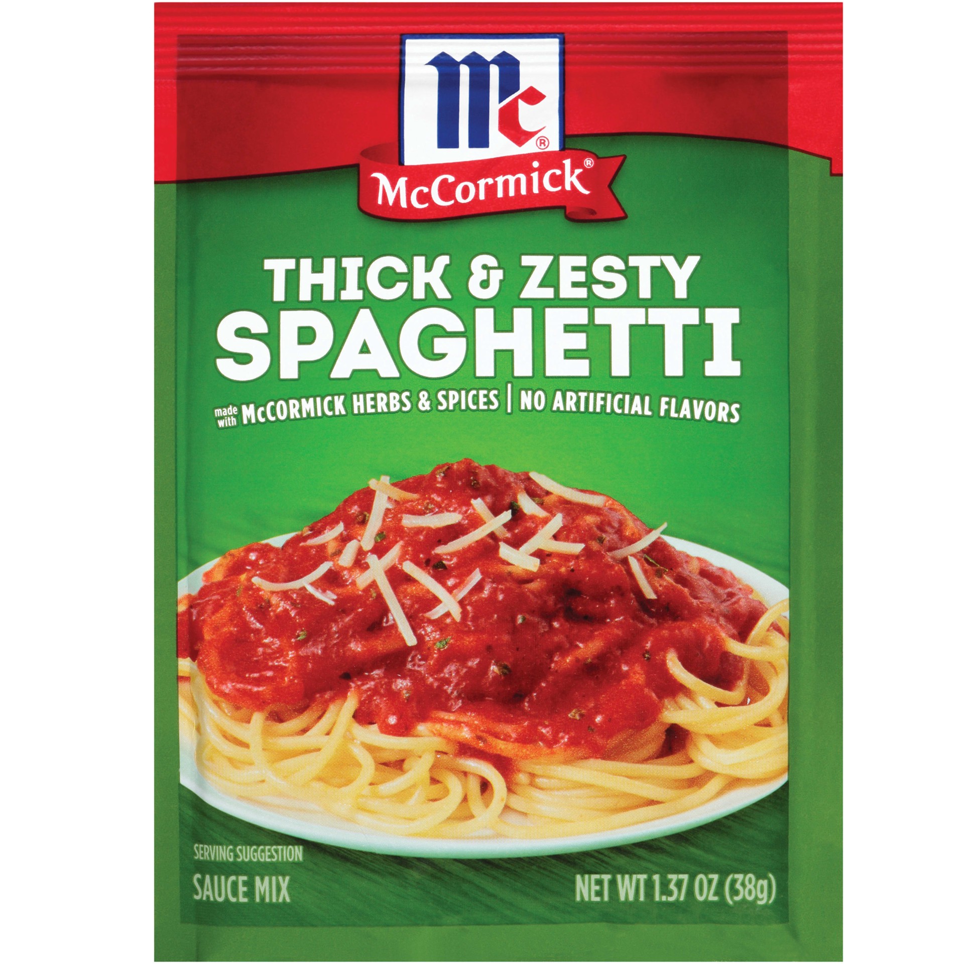 slide 1 of 9, McCormick Spaghetti Sauce Mix - Thick & Zesty, 1.37 oz