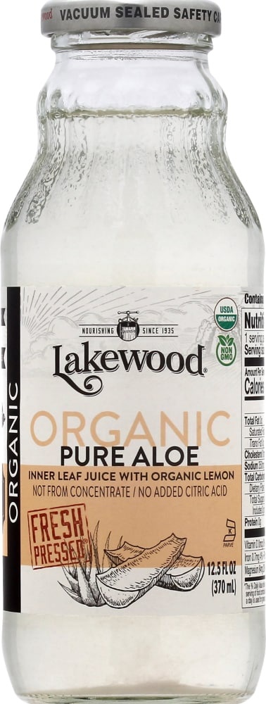 slide 1 of 1, Lakewood Organic Pure Aloe Juice, 12.5 fl oz