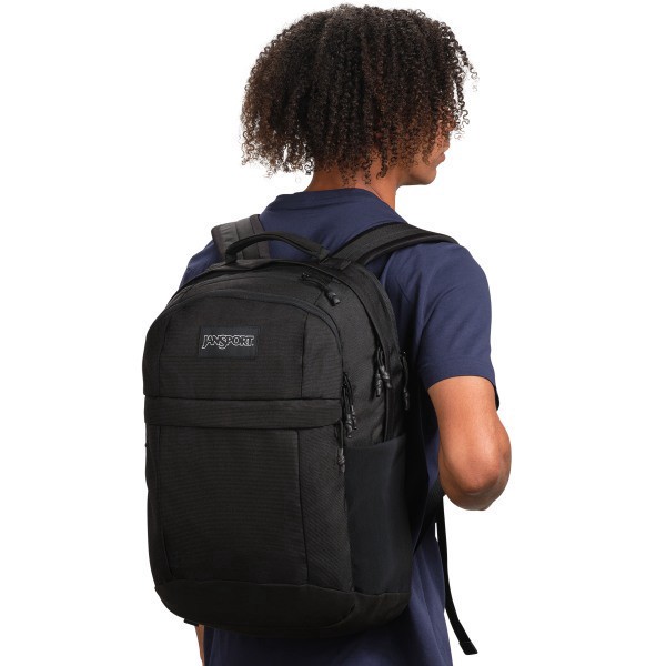 slide 8 of 8, Jansport Landings Pack With 15"" Laptop Pocket, 100% Recycled, Black, 1 ct