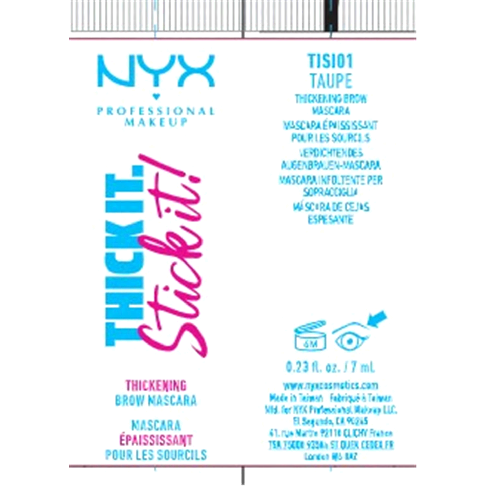 slide 4 of 5, NYX Professional Makeup Thick It. Stick It! Brow Mascara, Taupe, 1 ct