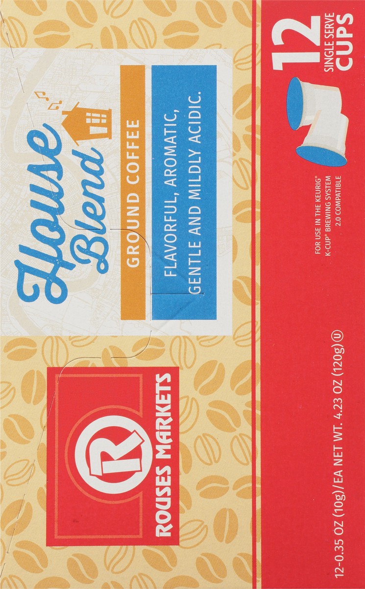 slide 9 of 14, Rouses Markets Single Serve Cups Ground House Blend Coffee 12 - 0.35 oz Cups, 12 ct
