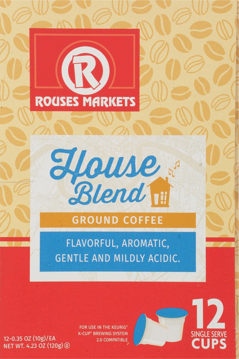 slide 2 of 14, Rouses Markets Single Serve Cups Ground House Blend Coffee 12 - 0.35 oz Cups, 12 ct