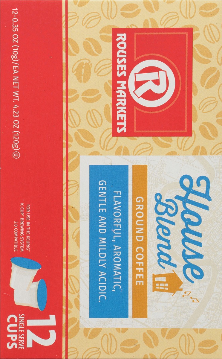slide 6 of 14, Rouses Markets Single Serve Cups Ground House Blend Coffee 12 - 0.35 oz Cups, 12 ct