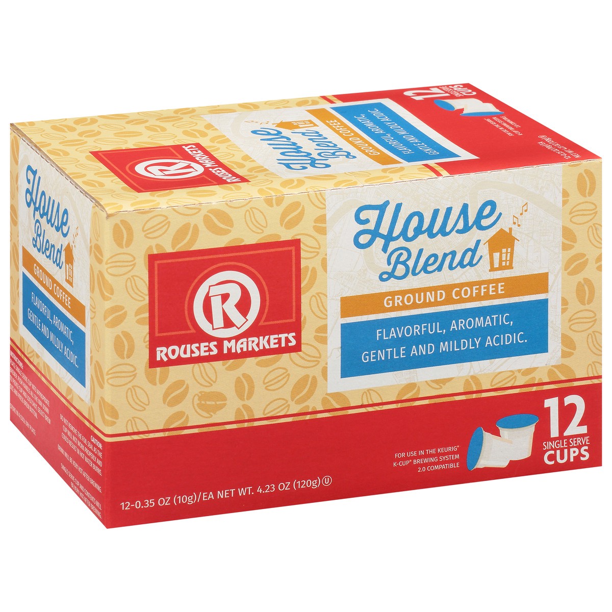slide 11 of 14, Rouses Markets Single Serve Cups Ground House Blend Coffee 12 - 0.35 oz Cups, 12 ct