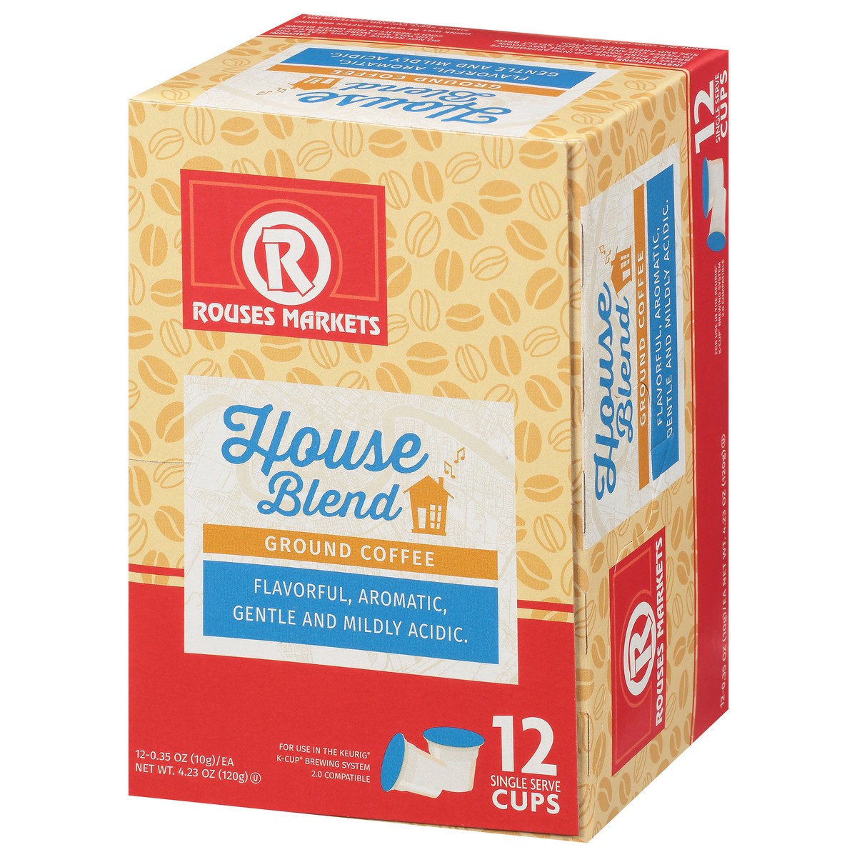 slide 3 of 14, Rouses Markets Single Serve Cups Ground House Blend Coffee 12 - 0.35 oz Cups, 12 ct
