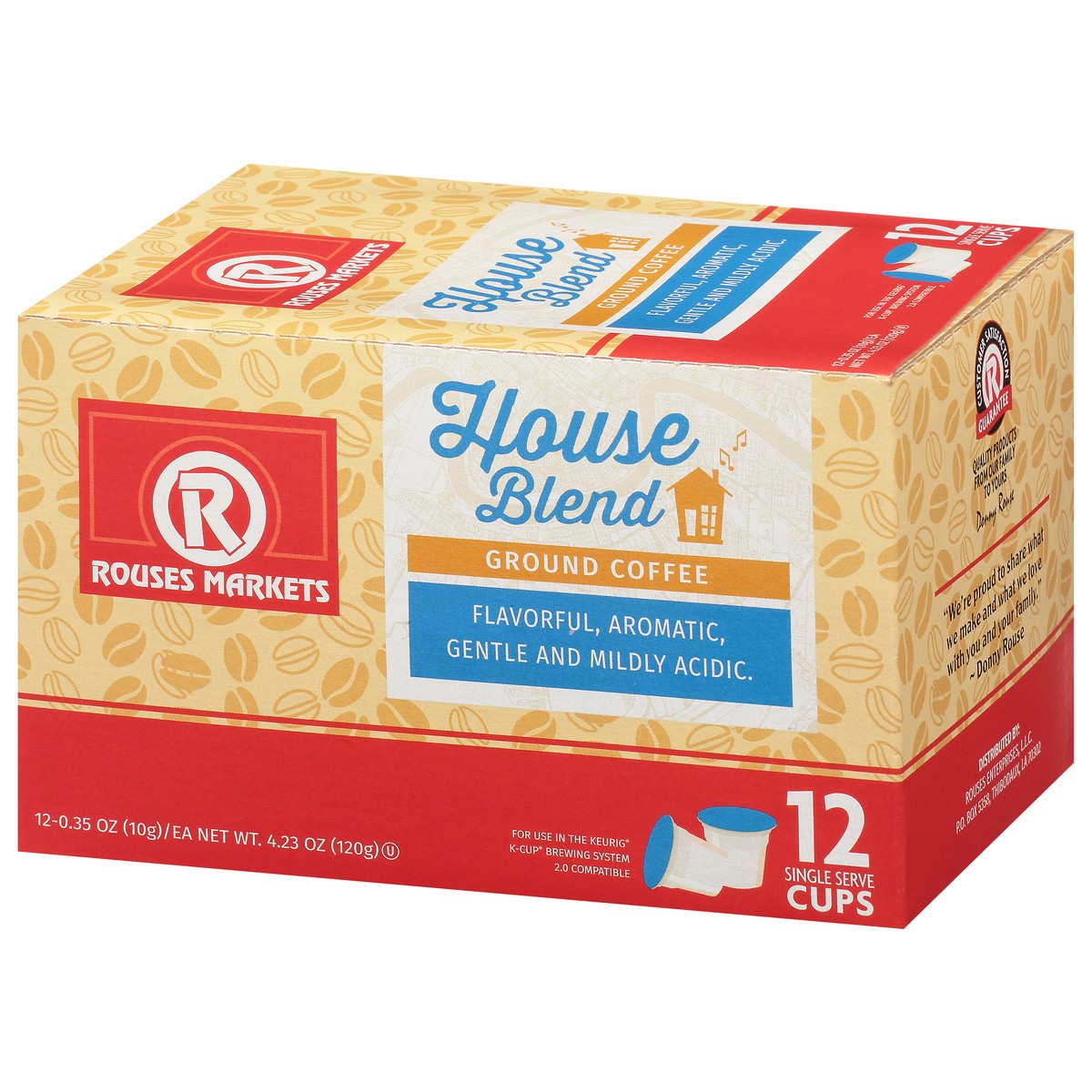 slide 7 of 14, Rouses Markets Single Serve Cups Ground House Blend Coffee 12 - 0.35 oz Cups, 12 ct