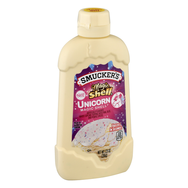 slide 1 of 1, Smucker's Magic Shell Unicorn White Cupcake Flavored Topping, 7.25 Ounces, 7.25 oz