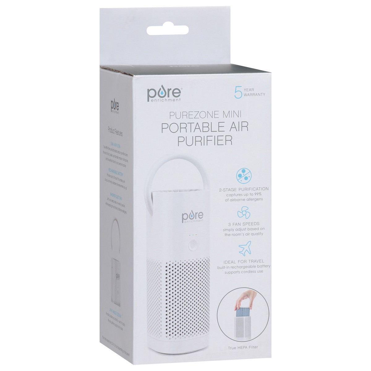 slide 8 of 13, Pure Enrichment Purezone Portable Air Purifier Mini 1 ea, 1 ct