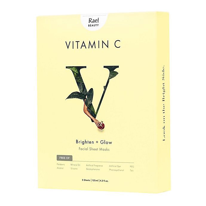 slide 2 of 3, Rael Beauty Vitamin C Brighten + Glow Facial Sheet Masks 5 ea, 5 ct