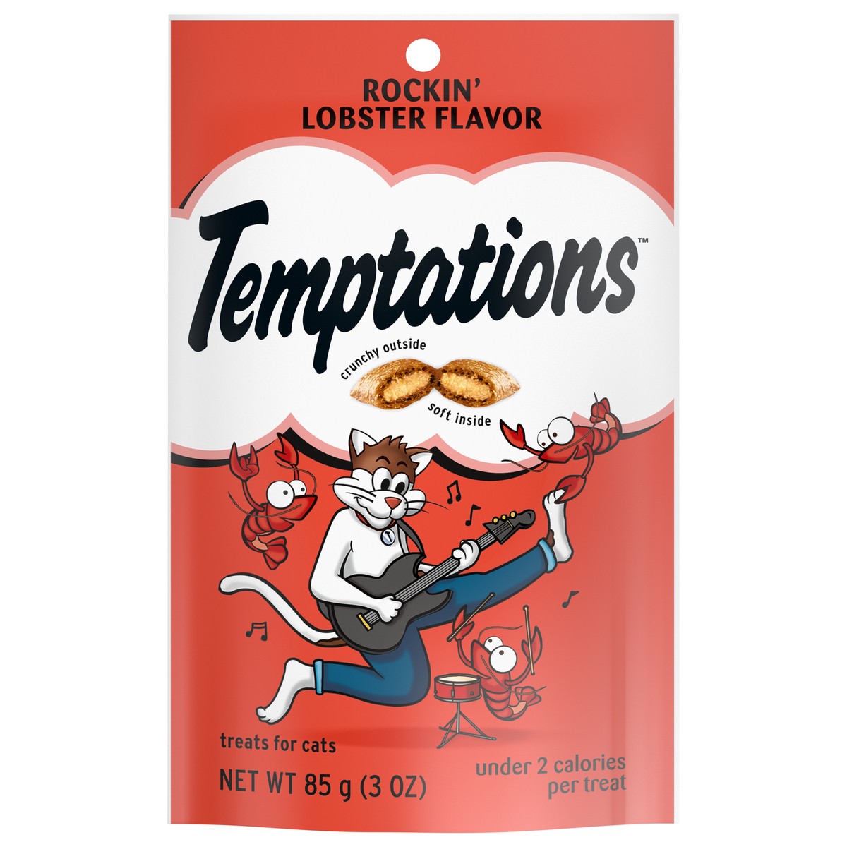 slide 1 of 4, Temptations Rockin' Lobster Cat Treats 3 oz, 3 oz