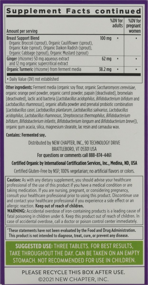 slide 4 of 9, New Chapter Advanced Perfect Prenatal Multivitamins, 96 ct