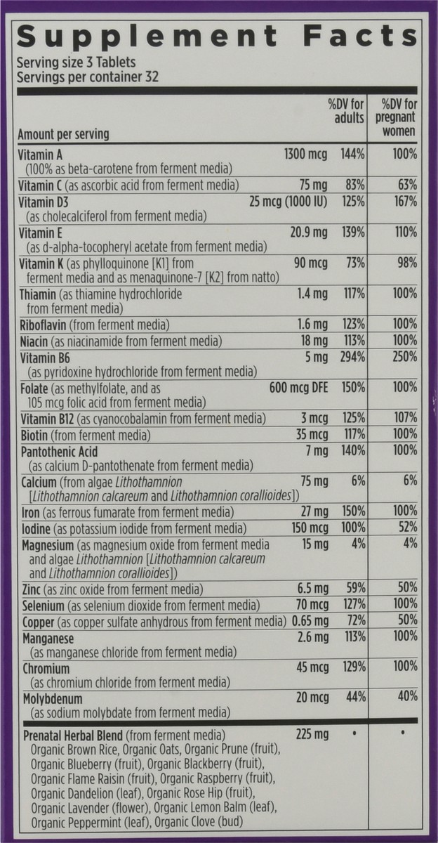 slide 9 of 9, New Chapter Advanced Perfect Prenatal Multivitamins, 96 ct