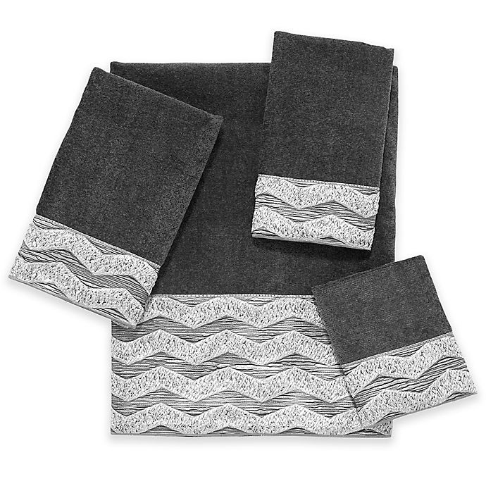 slide 1 of 1, Avanti Chevron Galaxy Fingertip Towel - Granite, 1 ct