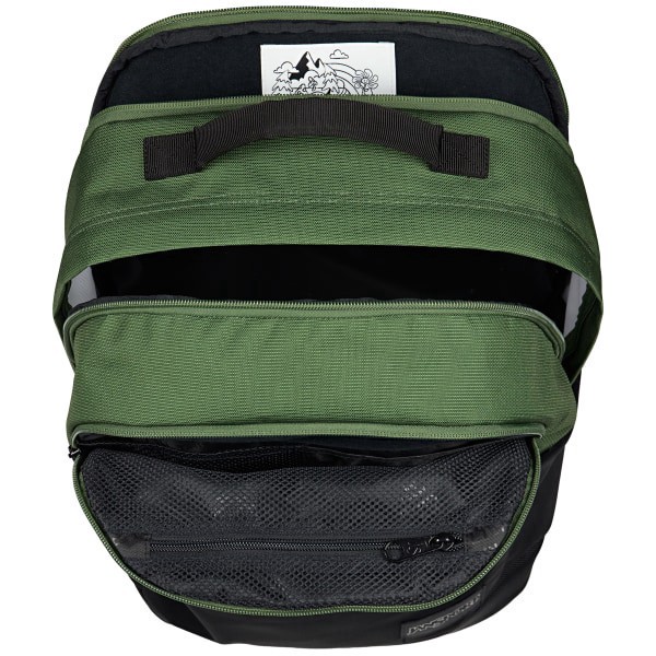 slide 4 of 8, Jansport Journey Pack With 15"" Laptop Pocket, 100% Recycled, Cargo Green, 1 ct