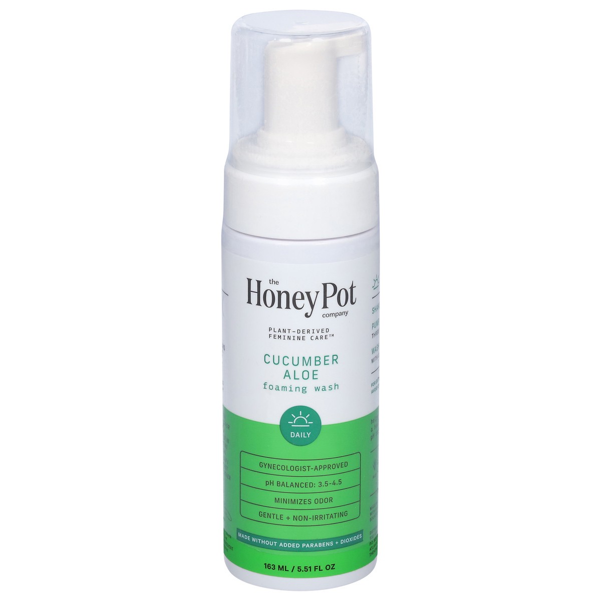 slide 1 of 9, The Honey Pot Company Daily Cucumber Aloe Foaming Wash 5.51 fl oz, 5.51 fl oz