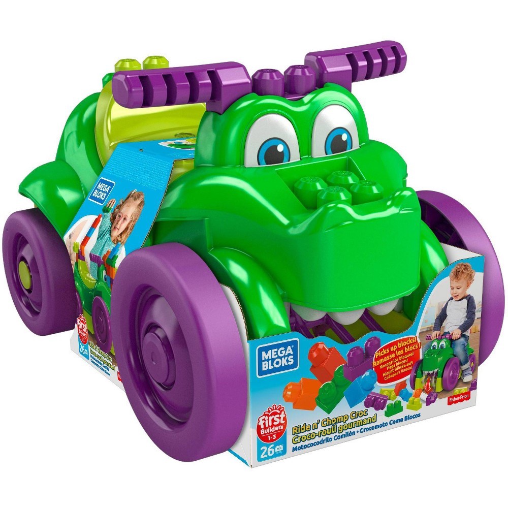 slide 6 of 7, Mega Bloks Ride 'n Chomp Croc, 1 ct