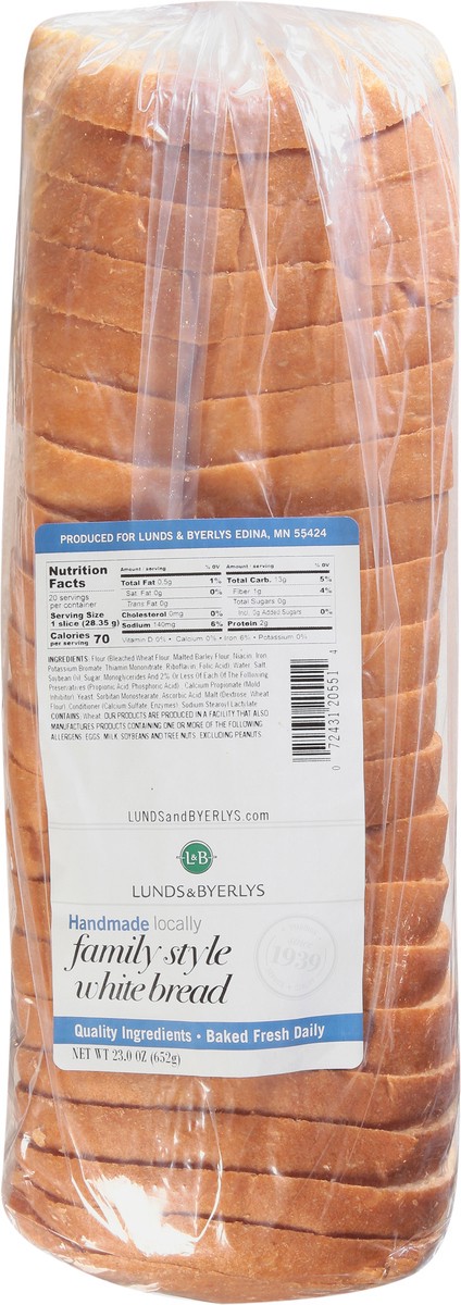 slide 5 of 9, Lunds & Byerlys Family Style White Bread 23.0 oz, 23 oz