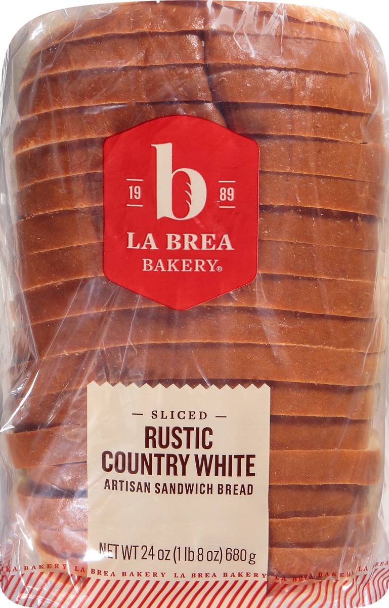 slide 12 of 13, La Brea Bakery Sliced Rustic Country White Artisan Sandwich Bread 24 oz, 24 oz