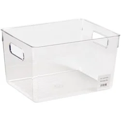 our goods Rectangle Storage Bin - Clear