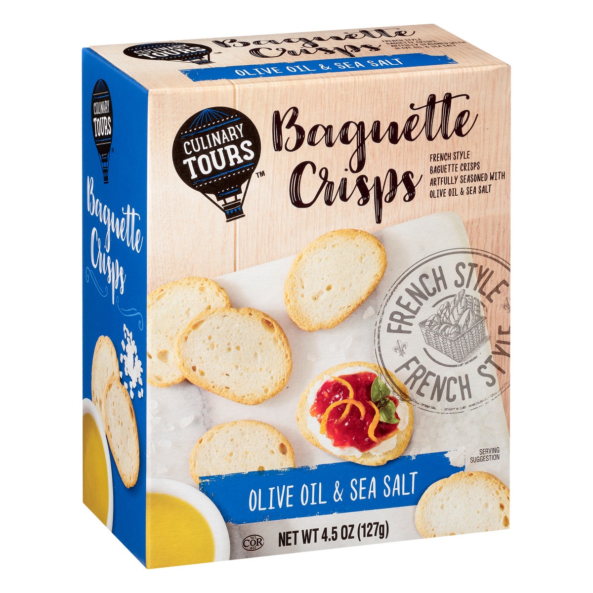 slide 9 of 12, Culinary Tours Olive Oil & Sea Salt Baguette Crisps 4.5 oz, 4.5 oz