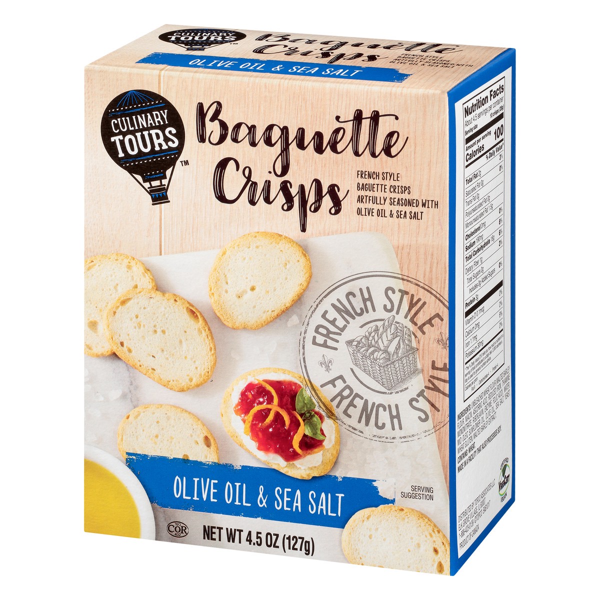 slide 10 of 12, Culinary Tours Olive Oil & Sea Salt Baguette Crisps 4.5 oz, 4.5 oz