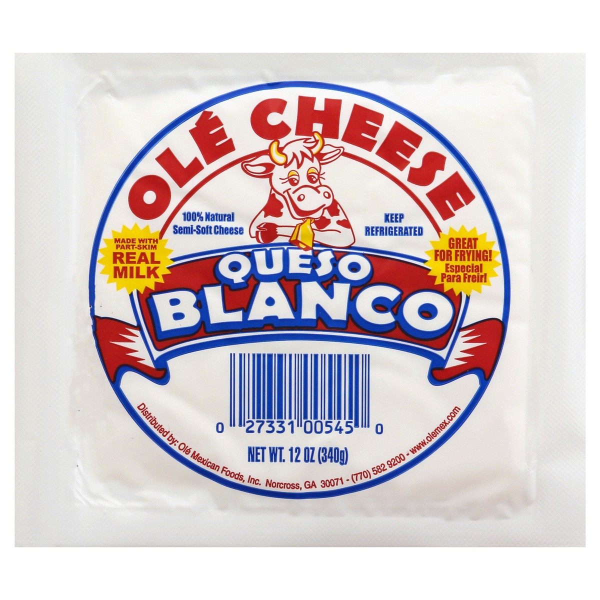 slide 9 of 13, Ole Cheese Queso Blanco Cheese 12 oz, 12 oz