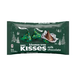 Hershey's KISSES Milk Chocolate Kissmas Tree, Christmas Candy Bag, 10.1 oz