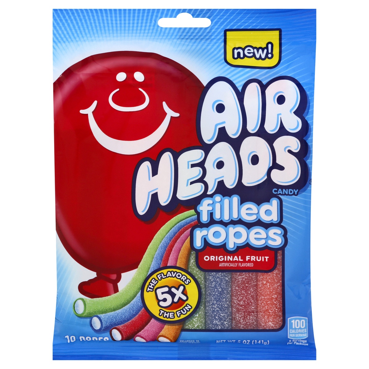 slide 1 of 1, Airheads Air Heads Filled Ropes, 5 oz