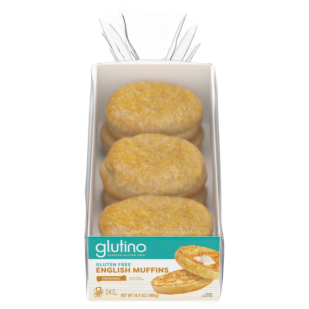 slide 1 of 5, Glutino Gluten Free Original English Muffins 6 ea, 6 ct